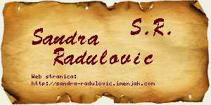 Sandra Radulović vizit kartica
